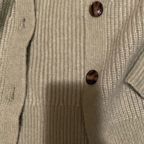 Y2K H&M Green Button Up Cardigan Sweater - Picture 2 of 4